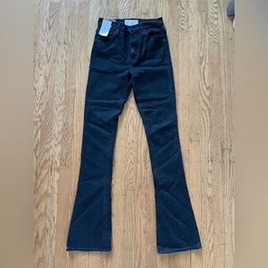 MOTHER high waisted Runaway flare blackJeans